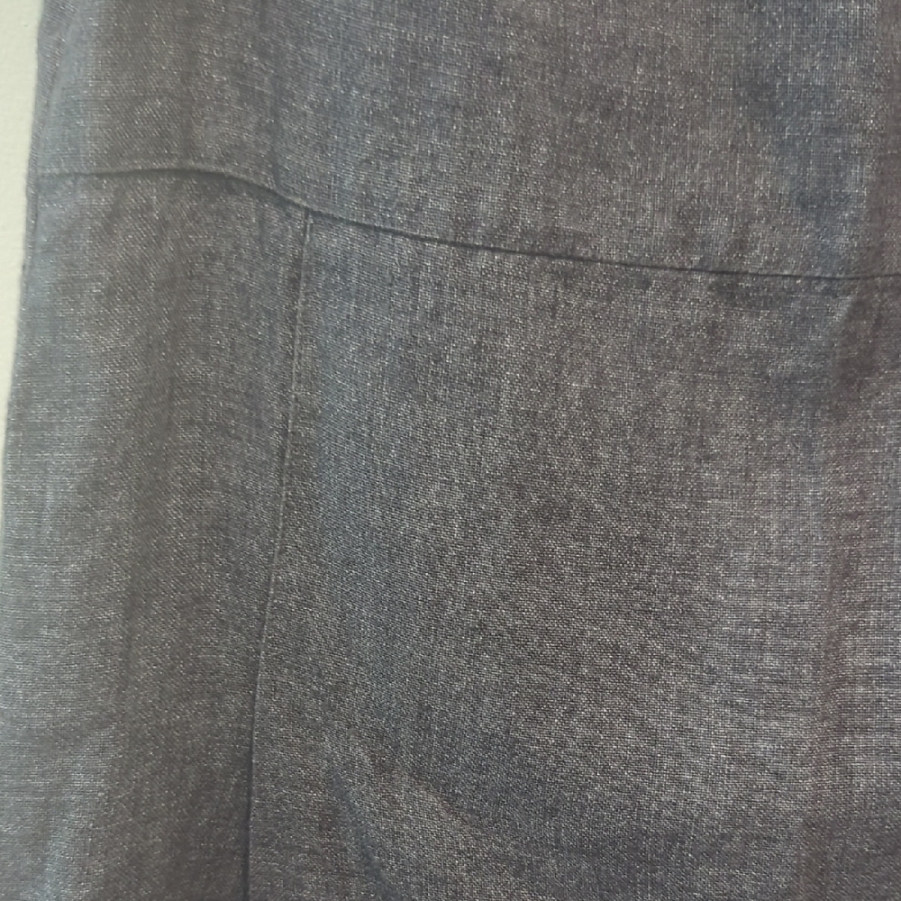 Linen Made in France Agnes B. greyish purple midi skirt Side Zipper - Picture 8 of 13